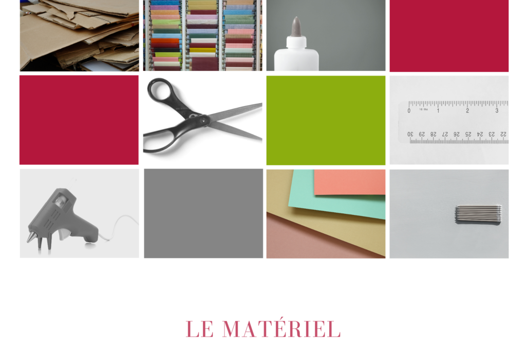 Matériel pour l'activité de découpage et de collage