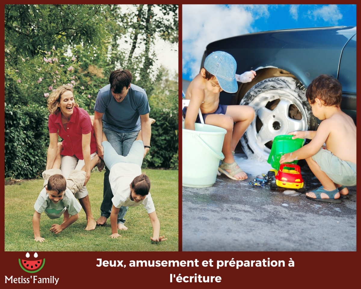 Jeux et amusement en vue de préparer à l'écriture